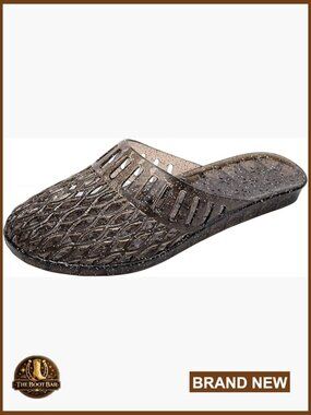 Glitter Jelly Shoes Slide Sandals Closed Toe Summer Beach Slippers